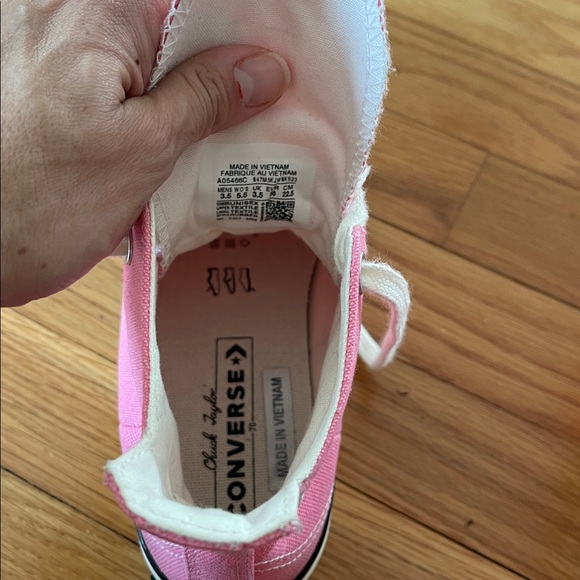 Women's Converse Pink High-Top Sneakers - Picture 8 of 10
